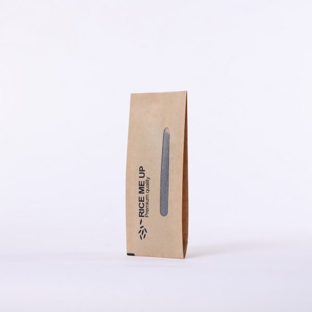custom home compostable pouches with window, food packaging
