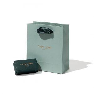 paper bag with ribbon handle